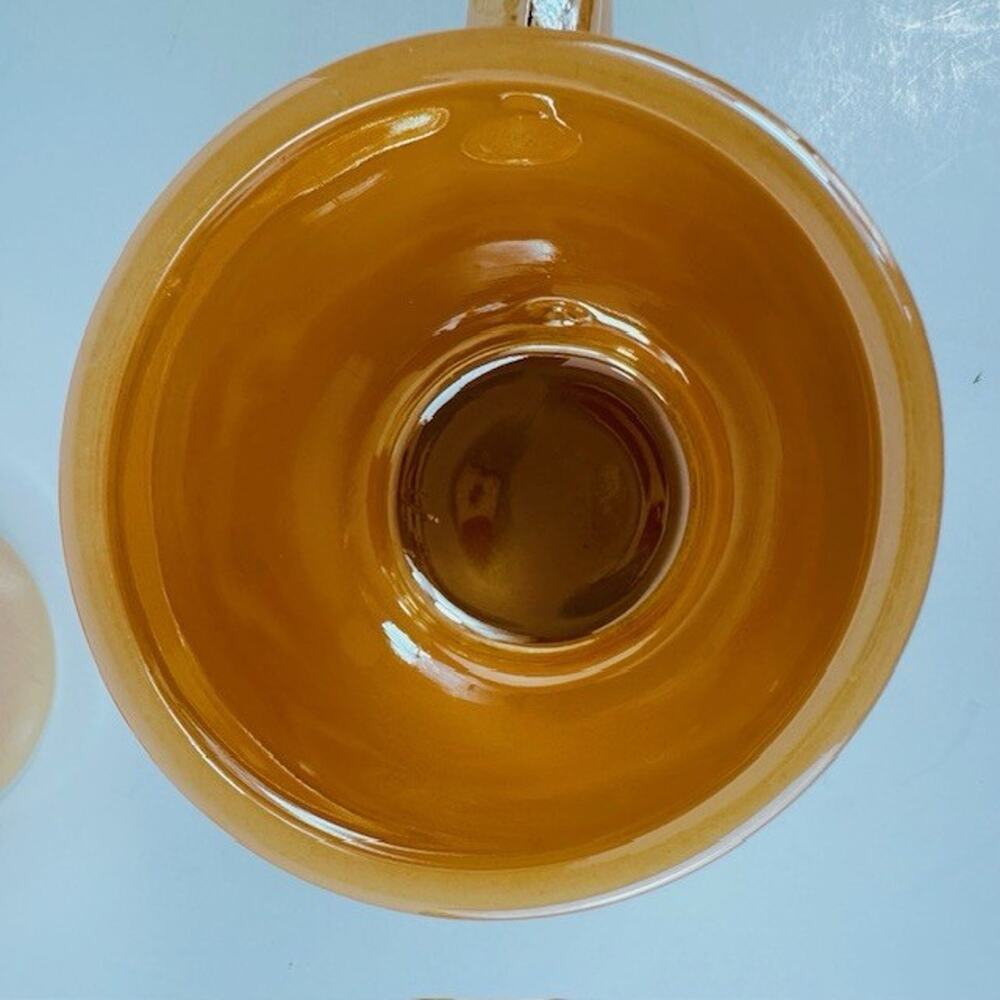 Anchor Hocking Fire King 2 Peach/Orange Lustre Mug/Cup D Handle Iridescent VTG - Picture 15 of 16